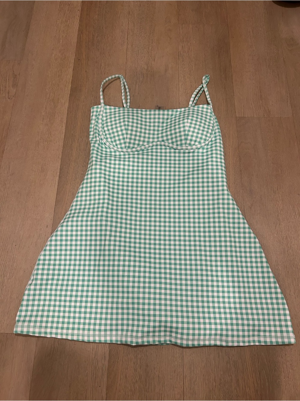 Altard State Green Gingham Athletic Dress